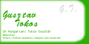 gusztav tokos business card