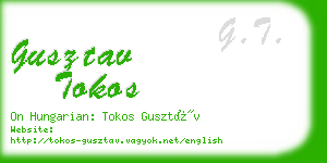 gusztav tokos business card